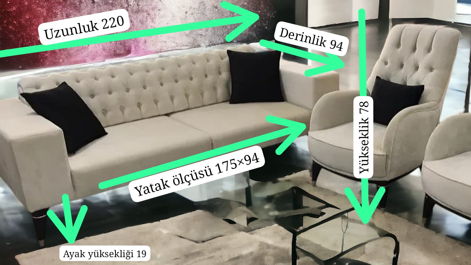 Vera 3+1 Koltuk Takımı