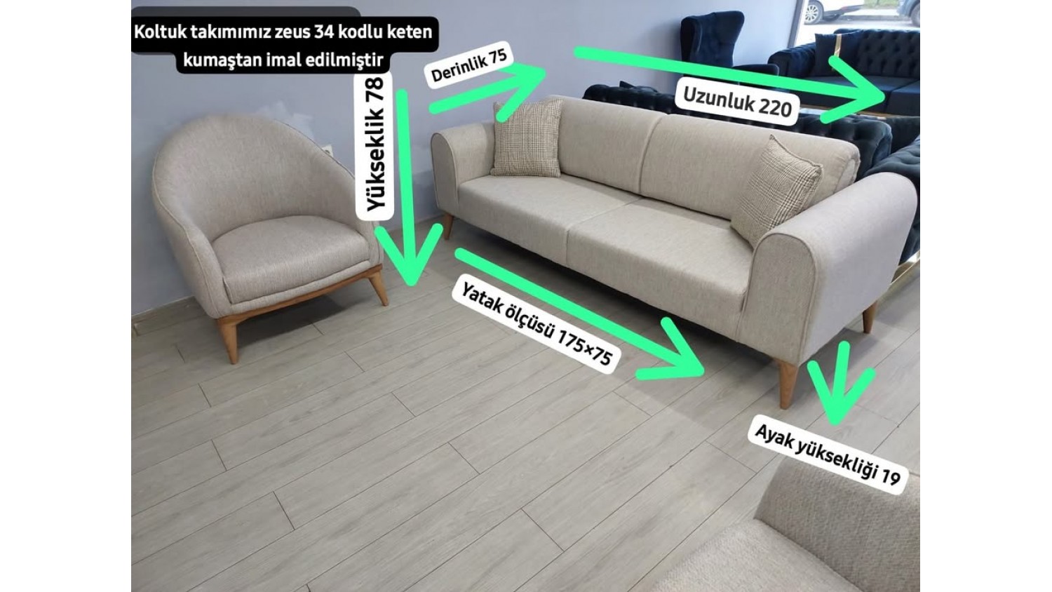 Mimoza 3+1 Koltuk Takımı